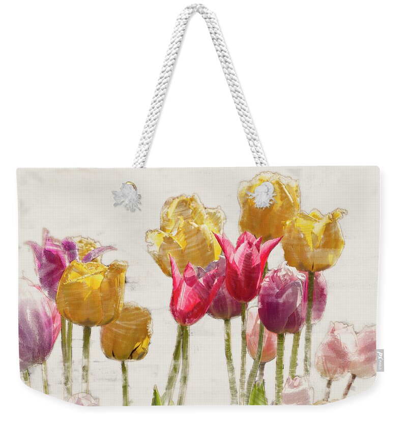 5dii Weekender Tote Bag featuring the digital art Tulipe by Mark Mille