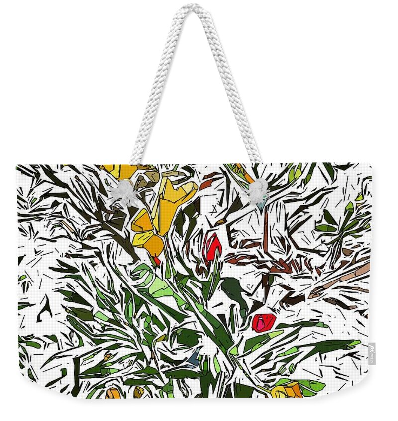 Tulips Weekender Tote Bag featuring the photograph Tulip Abstract by Jerry Abbott