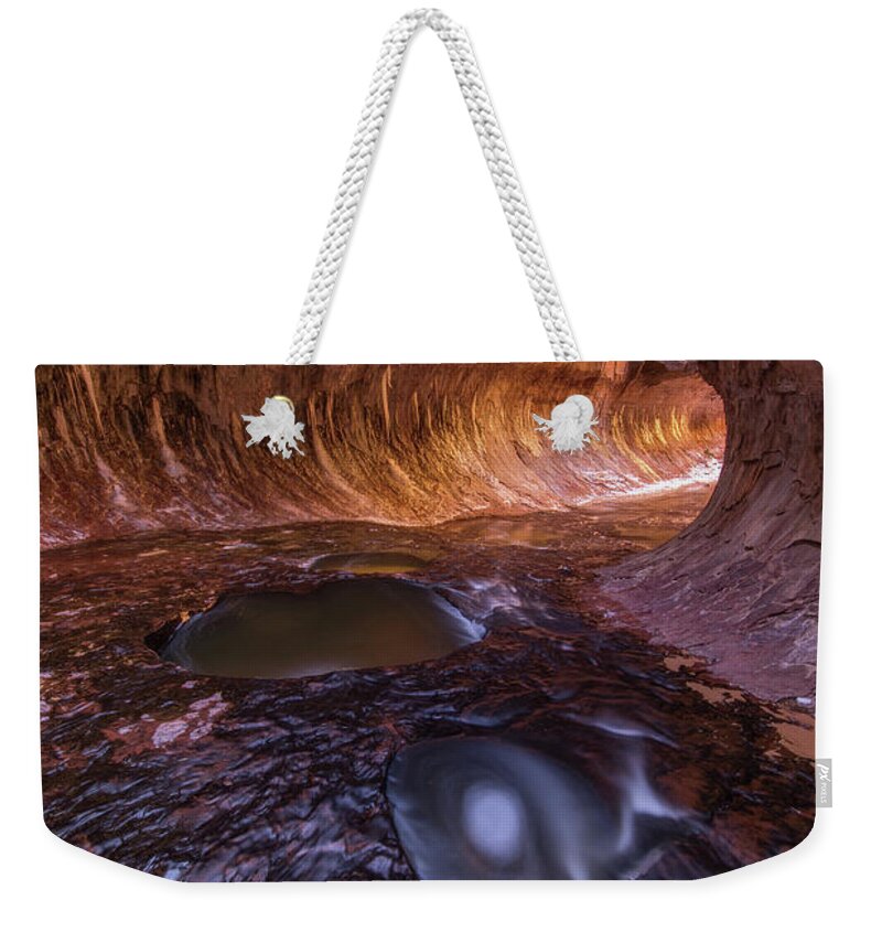 Zion Weekender Tote Bag featuring the photograph Tunnel of Ice and Light by Dustin LeFevre