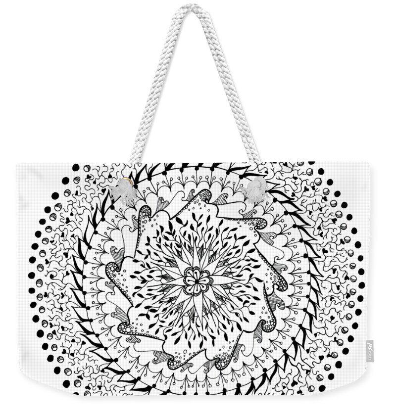 Drawing Weekender Tote Bag featuring the drawing Turning Point by Ana V Ramirez