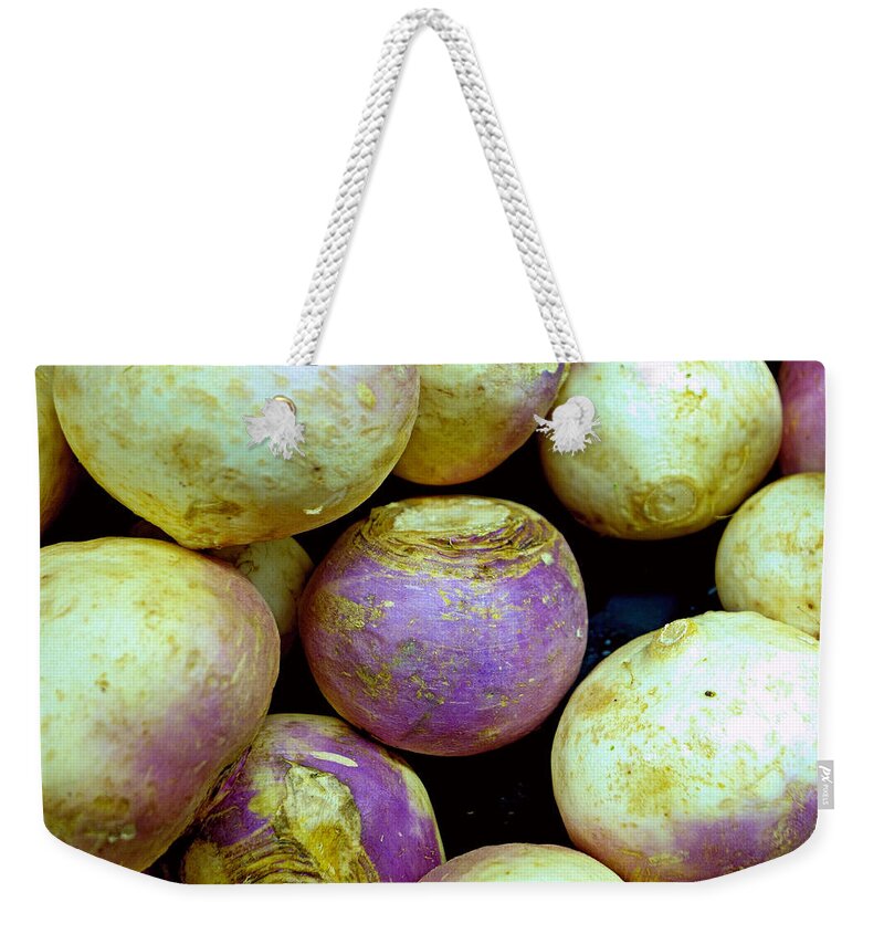 Turnips Weekender Tote Bag featuring the photograph Turnips by Robert Meyers-Lussier