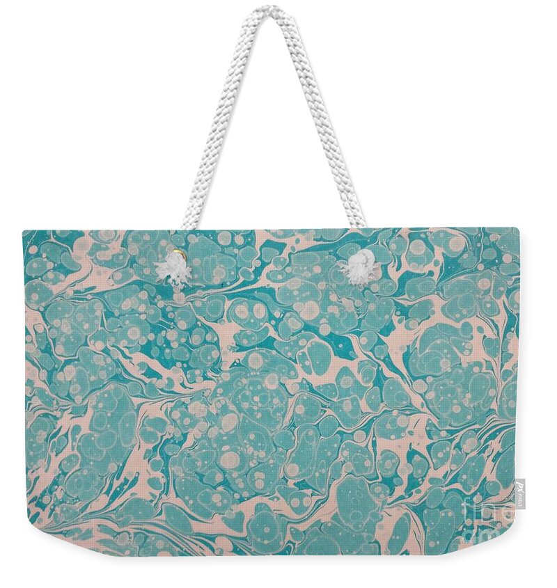  Weekender Tote Bag featuring the painting Turquoise Battal by Daniela Easter