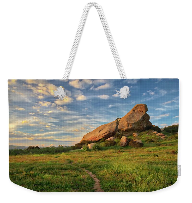 Turtle Rock Weekender Tote Bag featuring the photograph Turtle Rock At Sunset by Endre Balogh