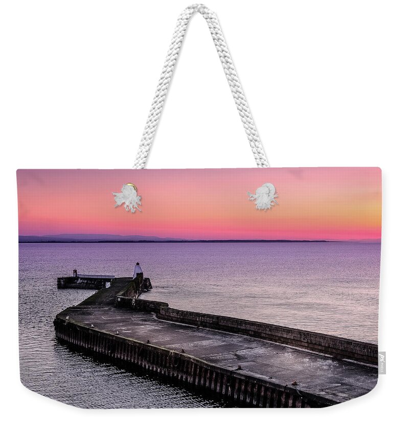 Burghead Weekender Tote Bag featuring the photograph Twilight, Burghead Harbour by Peter OReilly