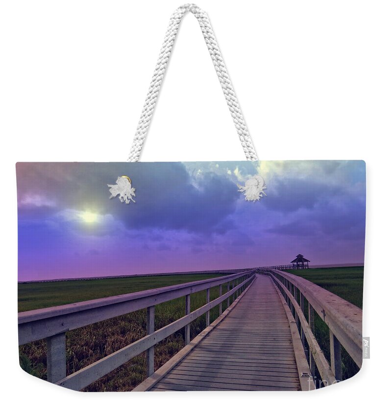 Sunset Weekender Tote Bag featuring the photograph Twilight Nature Walk by Ella Kaye Dickey