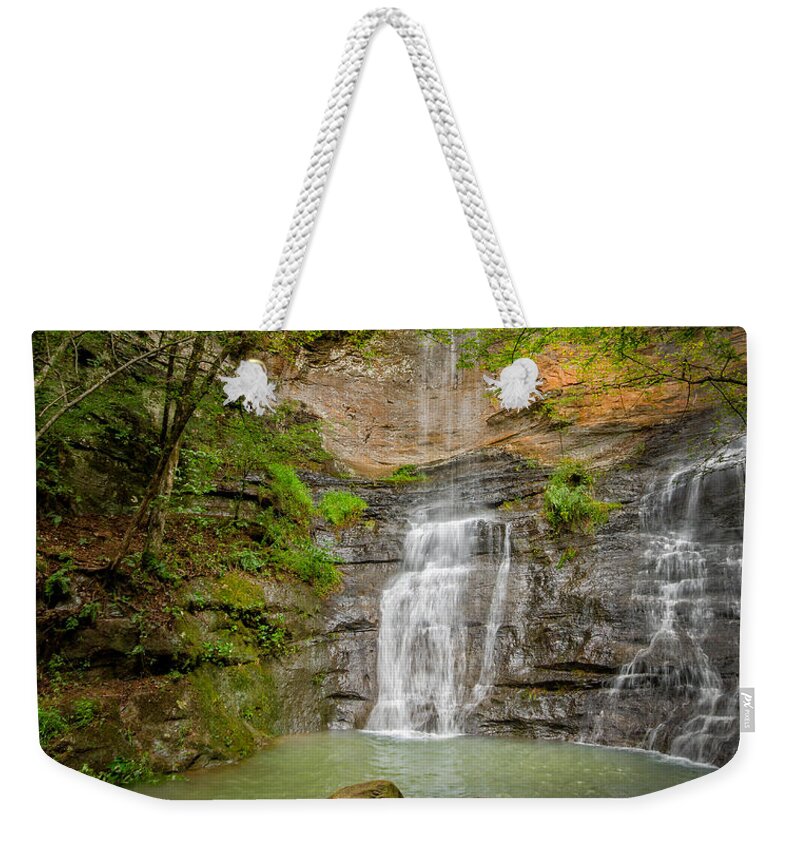 Ozarks Weekender Tote Bag featuring the photograph Twin Falls by James Barber