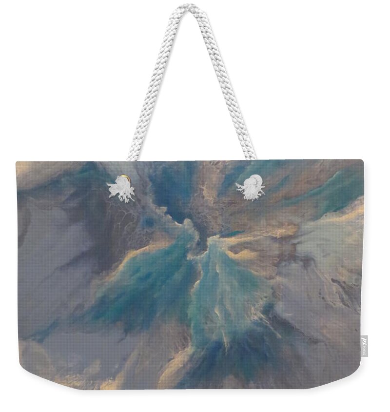 Abstract Weekender Tote Bag featuring the painting Twins by Soraya Silvestri