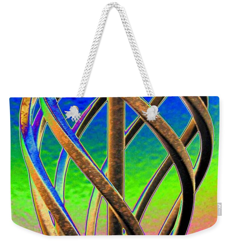 Abstract Weekender Tote Bag featuring the digital art Twist And Shout 2 by Will Borden