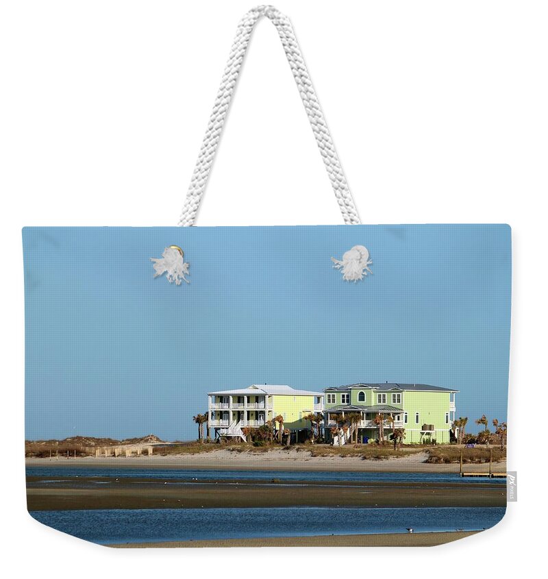 Two Weekender Tote Bag featuring the photograph Two Beach Houses by Cynthia Guinn