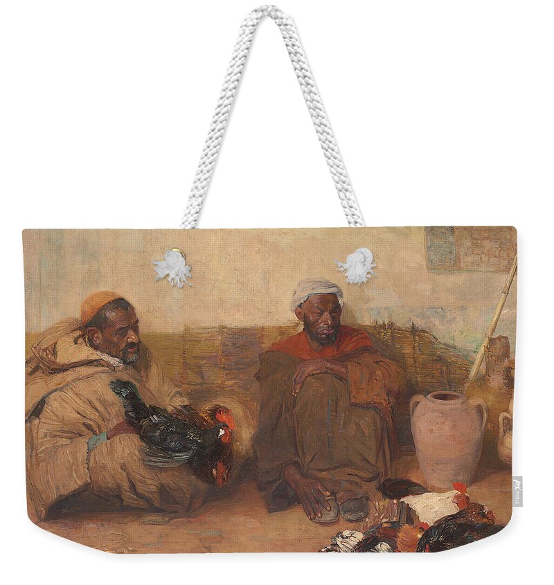 Two Men Of Tangiers Weekender Tote Bag featuring the painting Two Men of Tangiers, 1908 by Robert Lee MacCameron