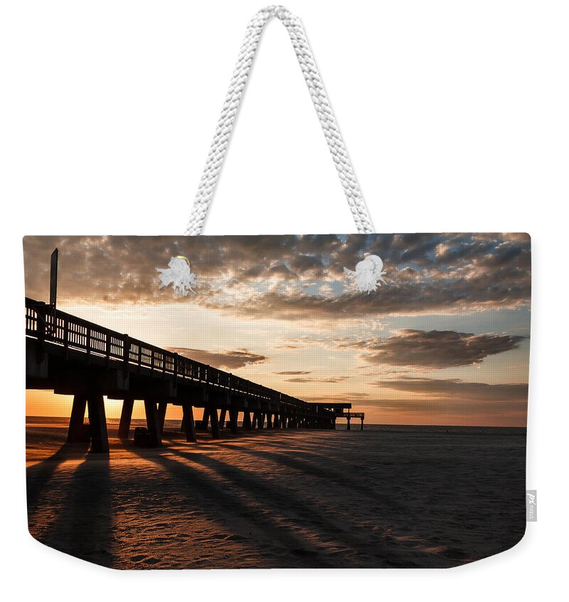 Steven Bateson Weekender Tote Bag featuring the photograph Tybee Island Sunrise by Steven Bateson