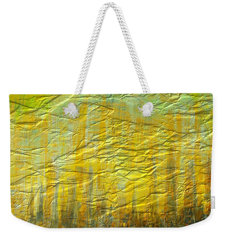 Acryl Painting Artwork Weekender Tote Bag featuring the painting W8 - good morning city by KUNST MIT HERZ Art with heart