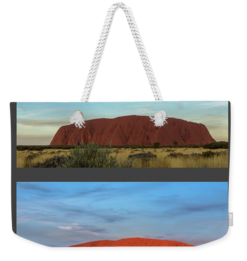 Mountain Weekender Tote Bag featuring the photograph Uluru Sunset by Werner Padarin