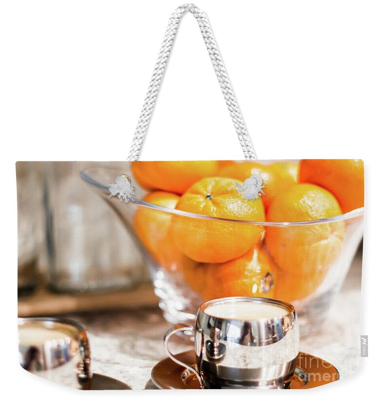 Breakfast Weekender Tote Bag featuring the photograph Un cafecito by JCV Freelance Photography LLC