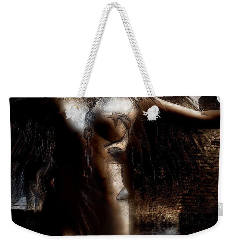 Fantasy Weekender Tote Bag featuring the mixed media Unchain My heART by Carol Cavalaris