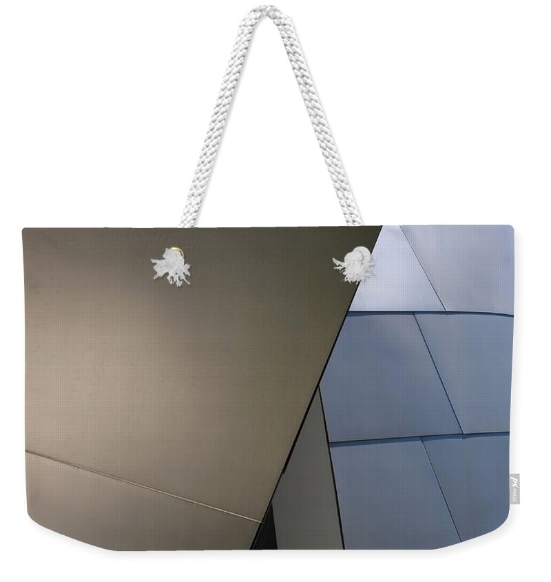 Disney Hall Weekender Tote Bag featuring the photograph Unconventional Construction by Rona Black