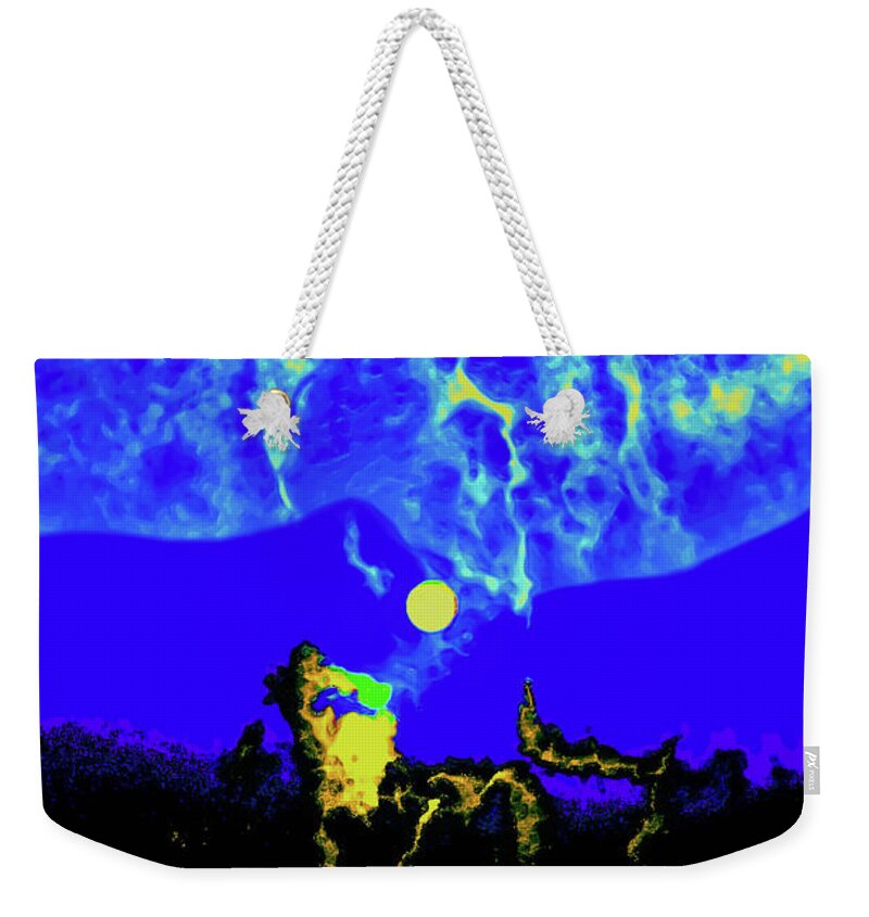 Abstract Weekender Tote Bag featuring the photograph Under a Full Moon by Gina O'Brien