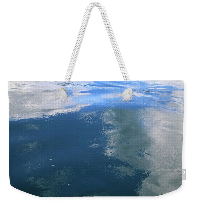 Reflection Weekender Tote Bag featuring the photograph Under the Blue Water 10 by Mary Bedy