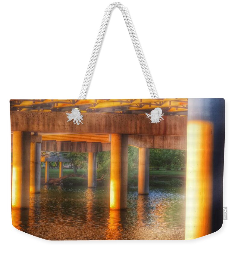 Boardwalk Weekender Tote Bag featuring the photograph Under the Boardwalk by Gia Marie Houck