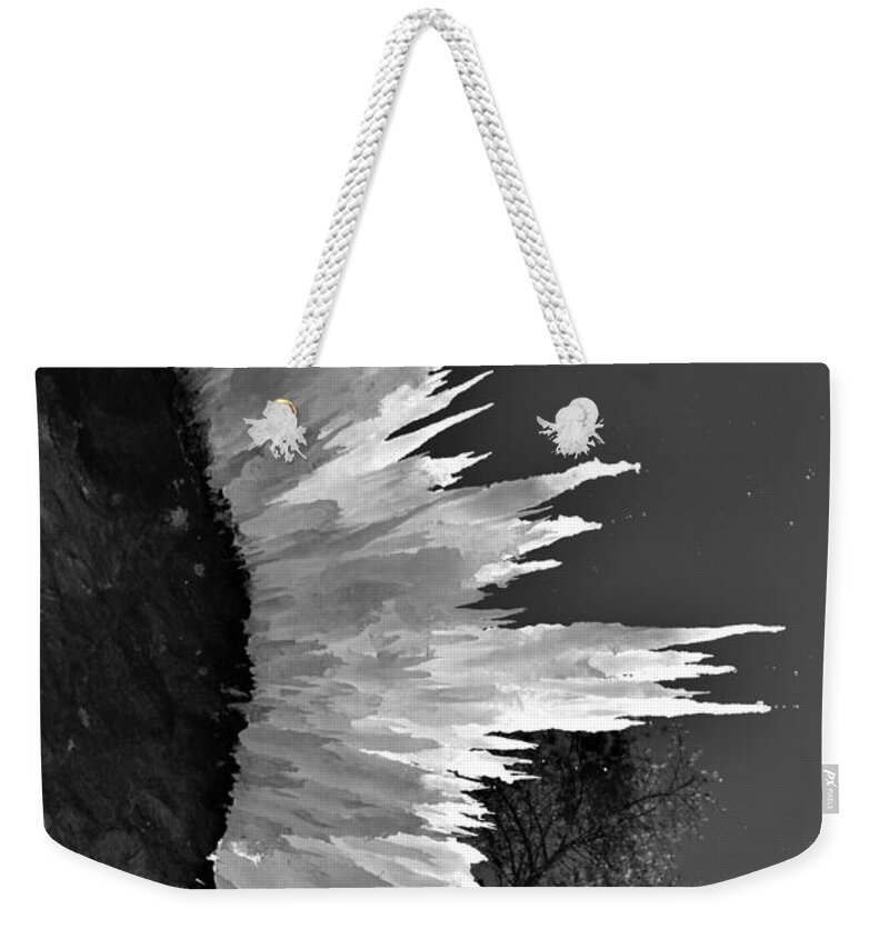 Icicles Weekender Tote Bag featuring the photograph Under the Ice by Chip Gilbert