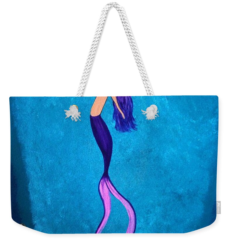 Mermaid Weekender Tote Bag featuring the photograph Under the Sea by Annie Walczyk