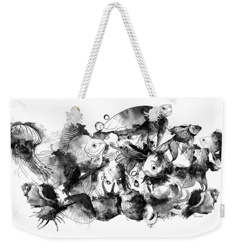 under The Sea Weekender Tote Bag featuring the digital art Under The Sea by Mark Taylor