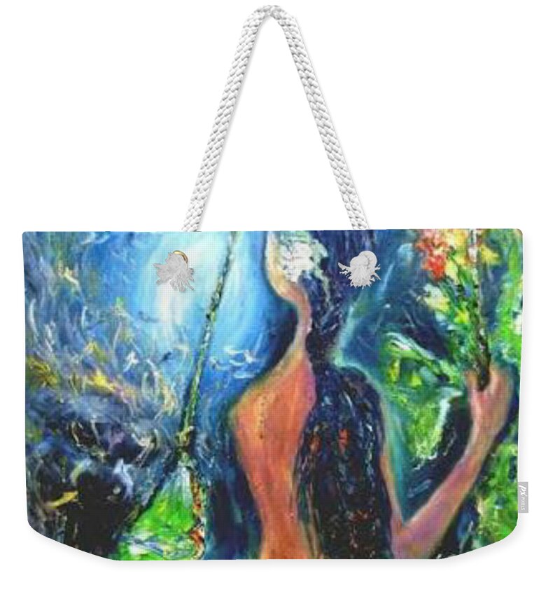  Weekender Tote Bag featuring the painting Under the sea by Wanvisa Klawklean