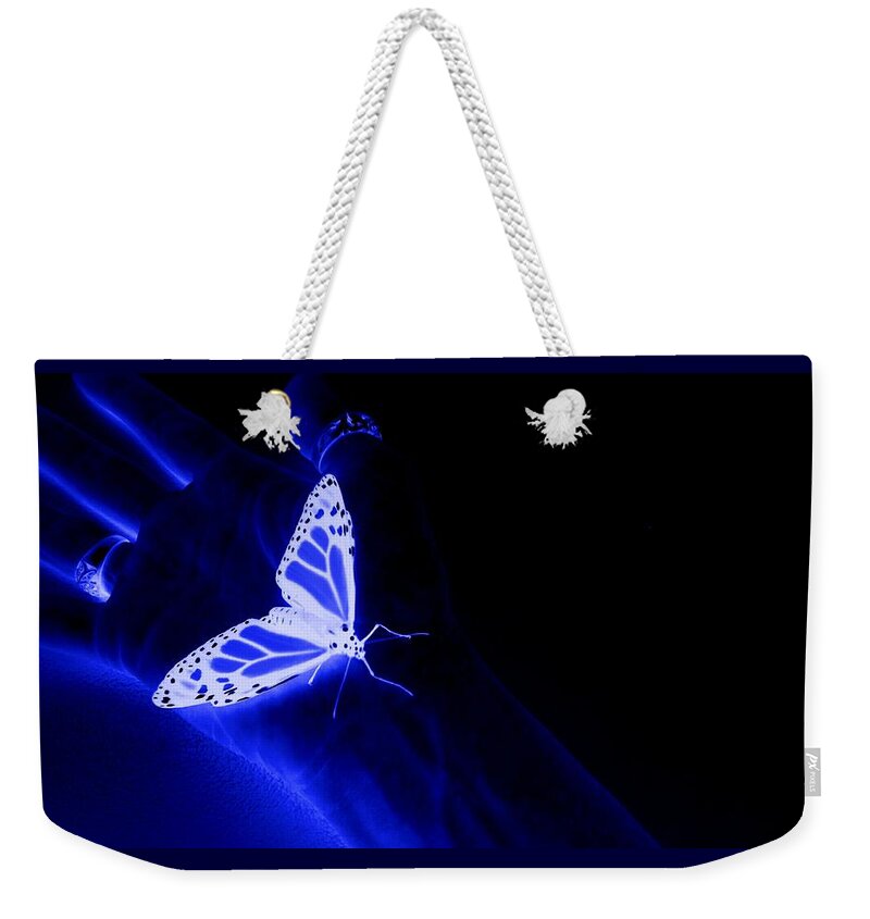 Butterfly Weekender Tote Bag featuring the digital art Undercurrent by Danielle R T Haney