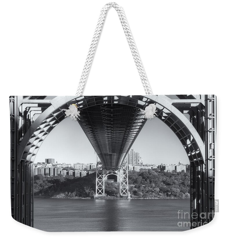 Clarence Holmes Weekender Tote Bag featuring the photograph Underneath the George Washington Bridge III by Clarence Holmes