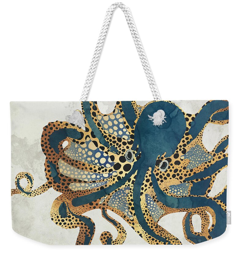 Octopus Weekender Tote Bag featuring the digital art Underwater Dream VI by Spacefrog Designs