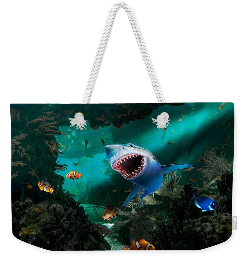 Underwater Weekender Tote Bag featuring the digital art Underwater by Maye Loeser