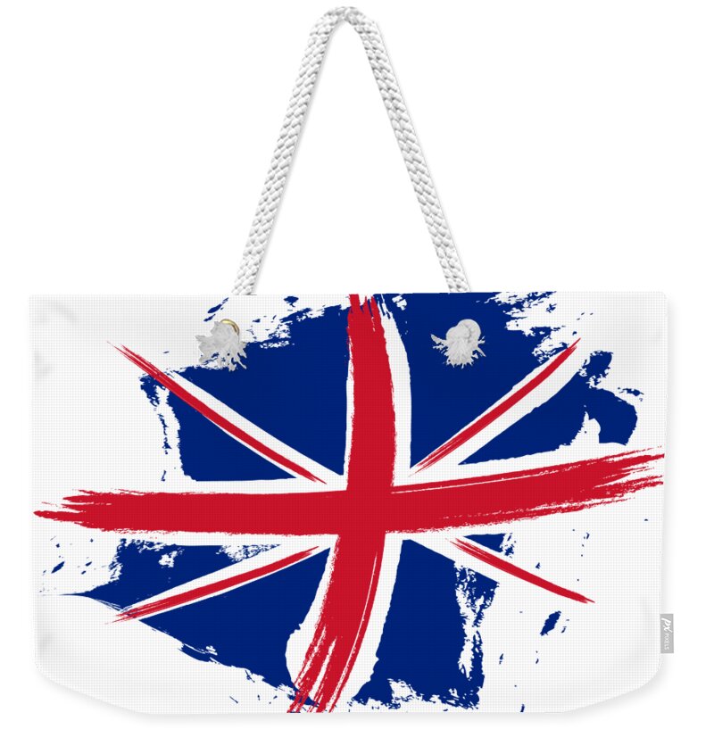Union Jack Weekender Tote Bag featuring the digital art Union Jack - Flag of the United Kingdom by Stefano Senise