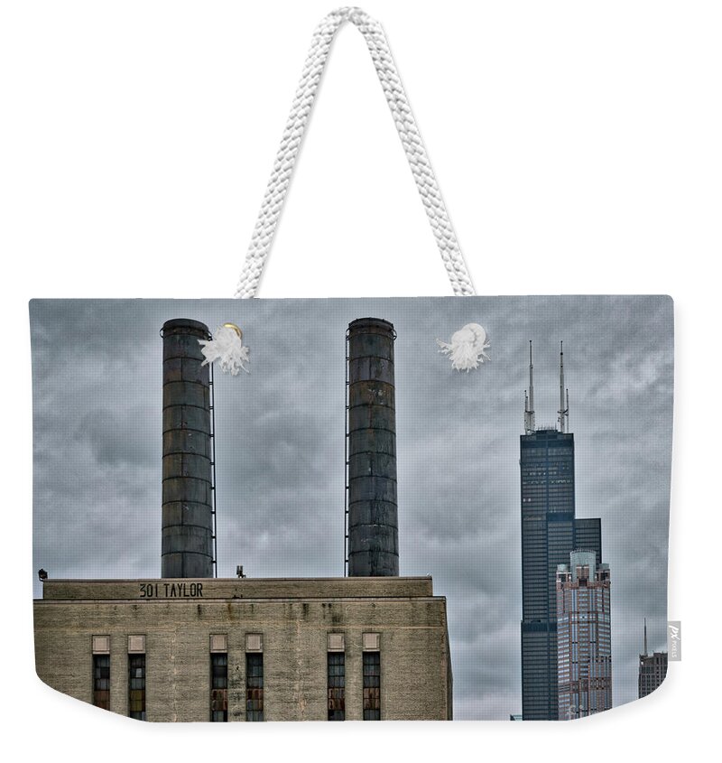 Chicago Weekender Tote Bag featuring the photograph Union Station Power Plant by Izet Kapetanovic