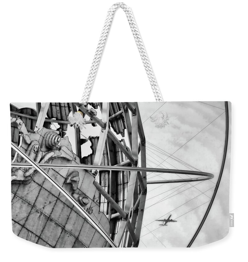 World's Fair Weekender Tote Bag featuring the photograph Unisphere 1964 World's Fair Queens NY by Chuck Kuhn