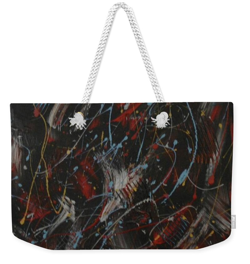 Universal Weekender Tote Bag featuring the painting Universal Conversations by Art By G-Sheff