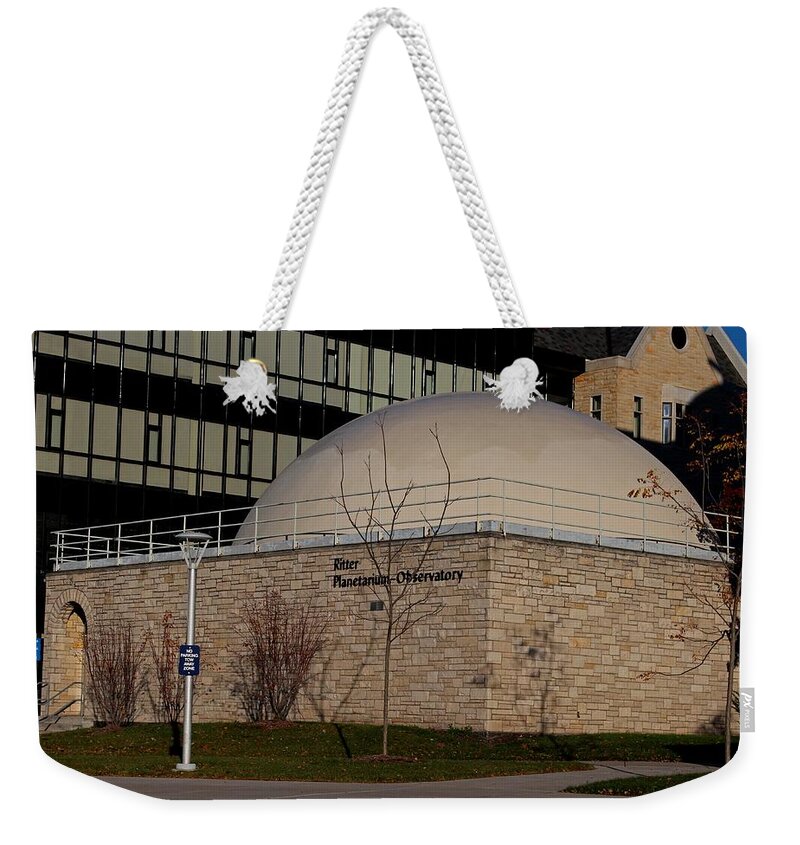 University Of Toledo Weekender Tote Bag featuring the photograph University of Toledo Ritter Planetarium-Observatory II by Michiale Schneider