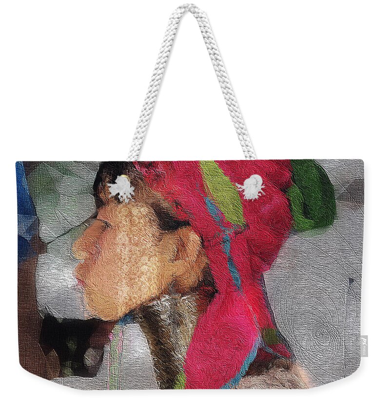 Native Weekender Tote Bag featuring the photograph Resolute in Pink by Looking Glass Images