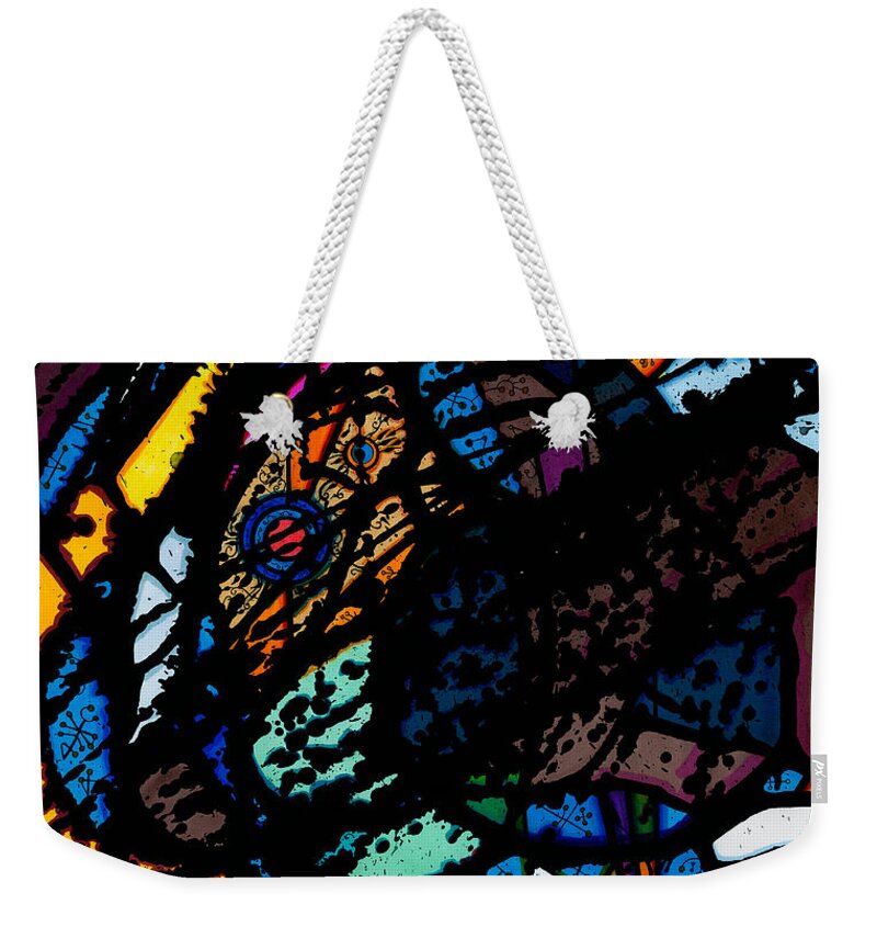 Abstract Weekender Tote Bag featuring the drawing Untitled 2015 by Joey Gonzalez