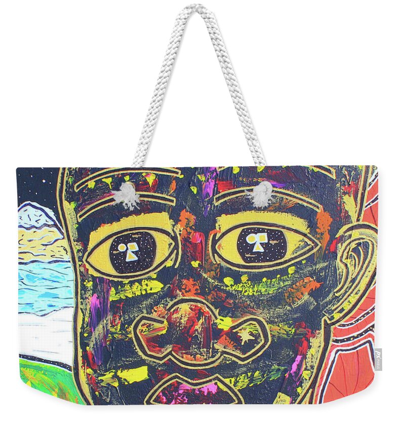 Painting - Acrylic Weekender Tote Bag featuring the painting Untitled II by Odalo Wasikhongo