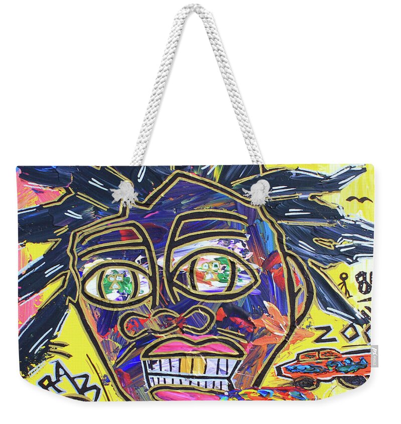 Painting - Acrylic Weekender Tote Bag featuring the painting Untitled III by Odalo Wasikhongo