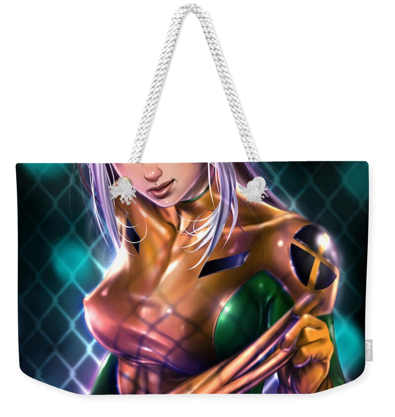 Rogue Weekender Tote Bag featuring the painting Untouchable by Pete Tapang