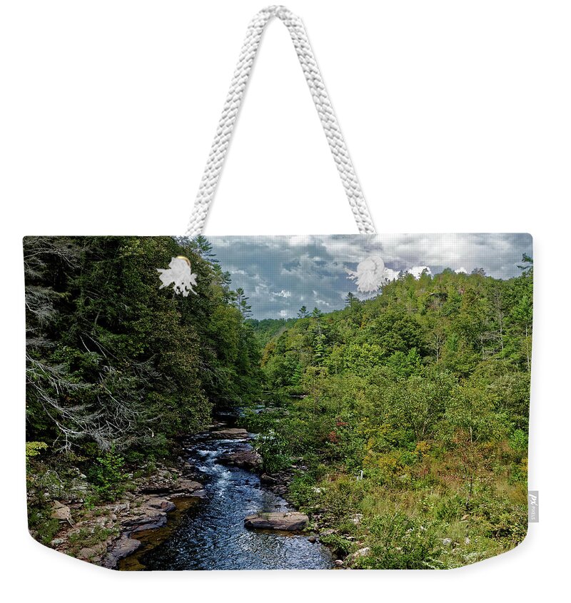 Clear Creek Weekender Tote Bag featuring the photograph Up Clear Creek by Paul Mashburn