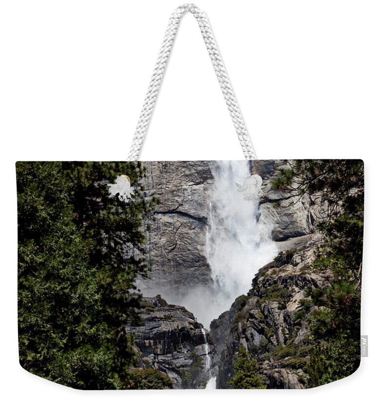 Yosemite Falls Weekender Tote Bag featuring the photograph Upper and lower Yosemite Falls by Garry Gay