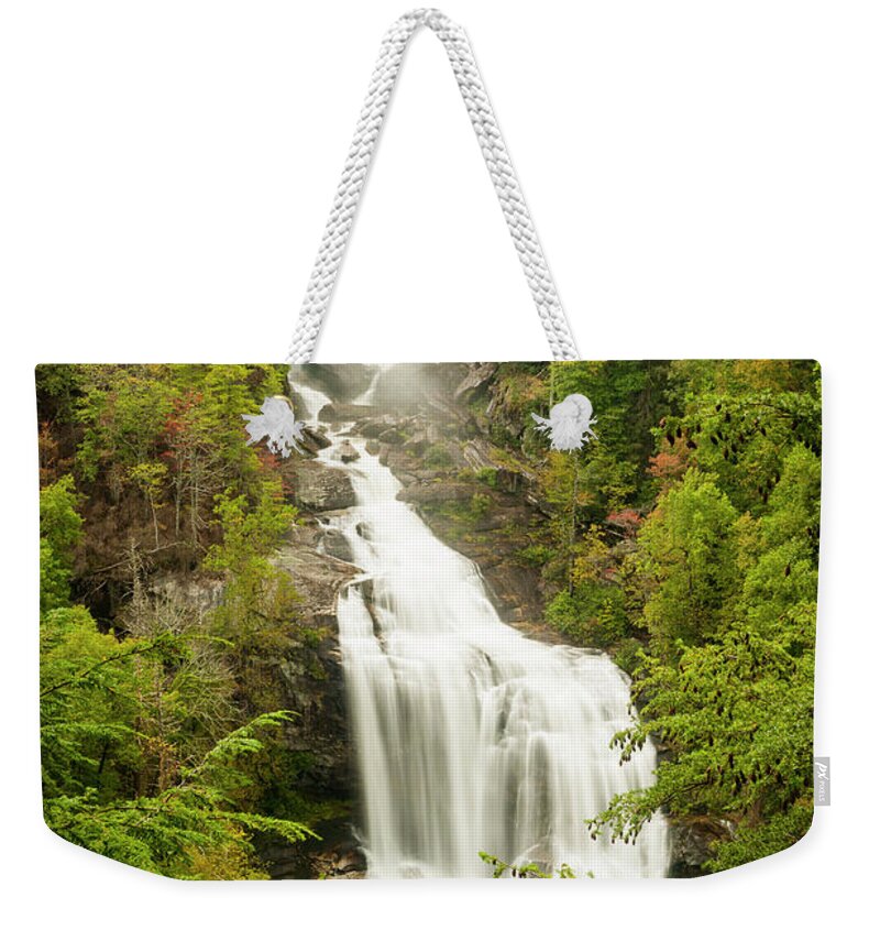 Waterfall Weekender Tote Bag featuring the photograph Upper Whitewater Falls by Rob Hemphill