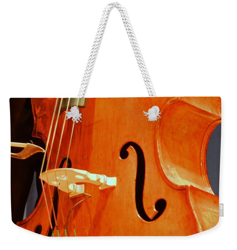 Bass Weekender Tote Bag featuring the photograph Upright Bass 3 by Anita Burgermeister