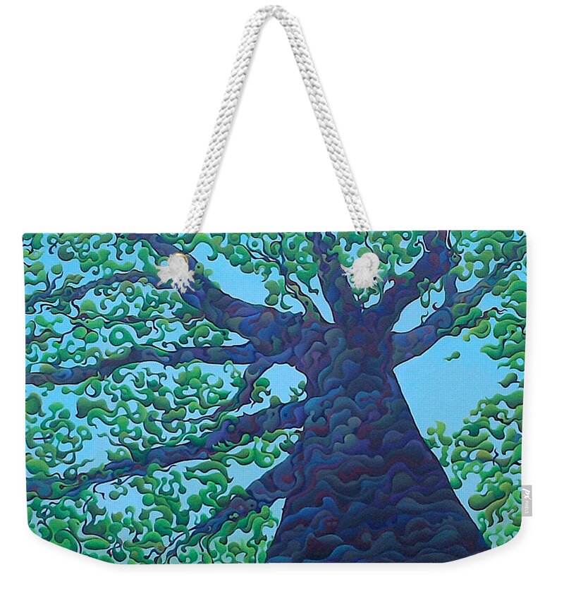 Tree Weekender Tote Bag featuring the painting Upward TreeJectory by Amy Ferrari