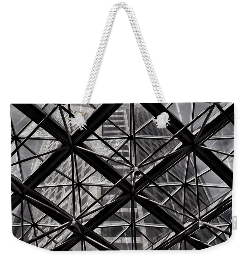 Pattern Weekender Tote Bag featuring the photograph Urban patterns - Sao Paulo by Carlos Alkmin