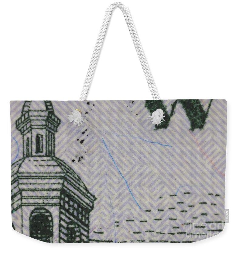 New Weekender Tote Bag featuring the photograph Us 100 Dollar Bill Security Features, 7 by Ted Kinsman