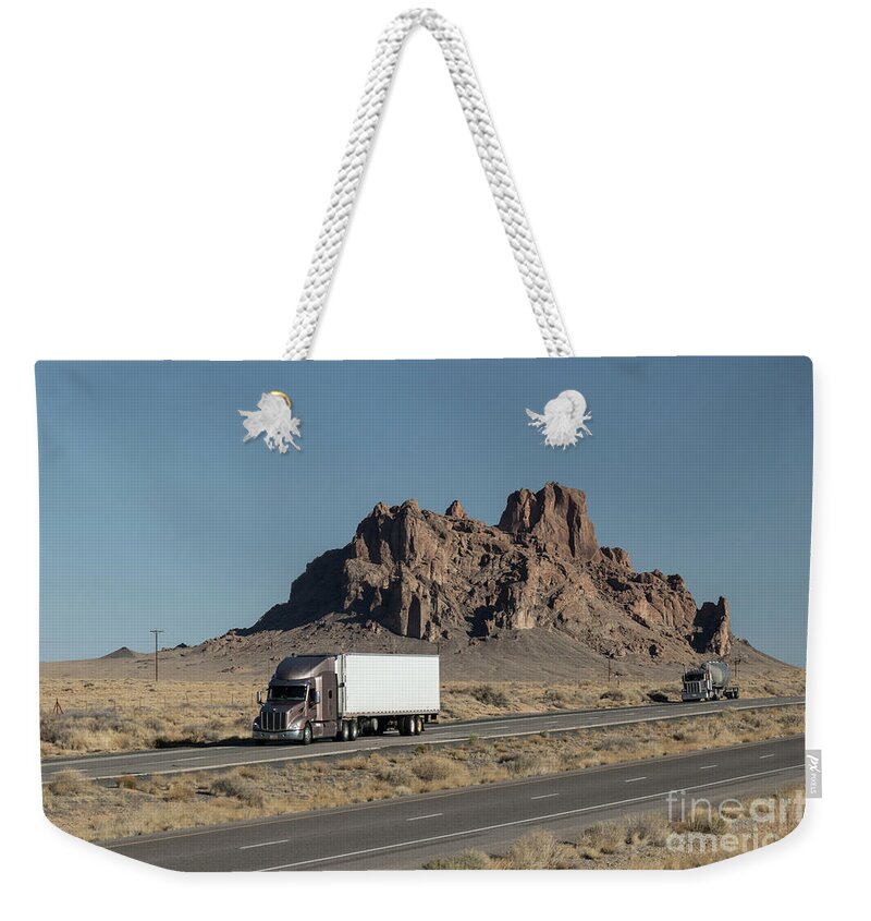 Us Highway 491 Weekender Tote Bag featuring the photograph US Highway 491 western New Mexico by Garry McMichael