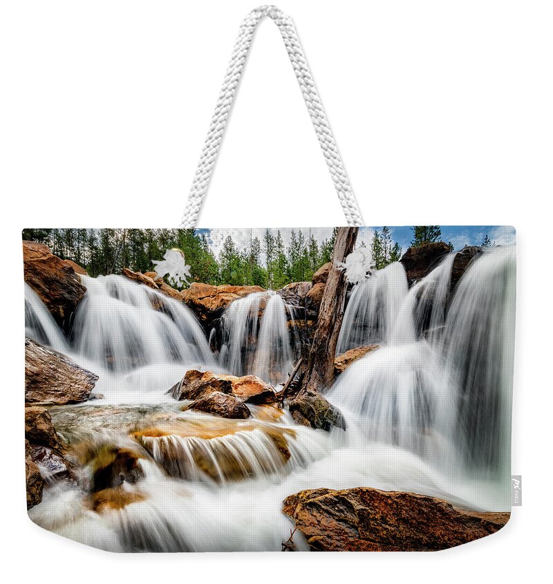 Waterfall Weekender Tote Bag featuring the photograph Utah Waterfall by Michael Ash